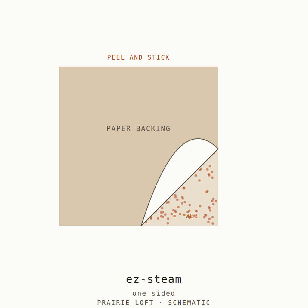 Pellon fusible web — paper backing peeled back to reveal the adhesive