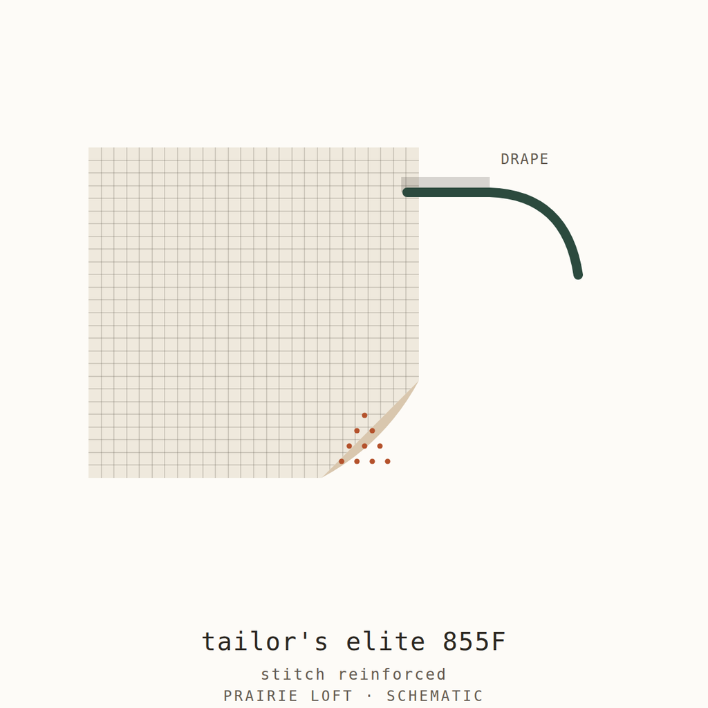 Pellon interfacing swatch — surface texture, fusible side and drape stiffness test