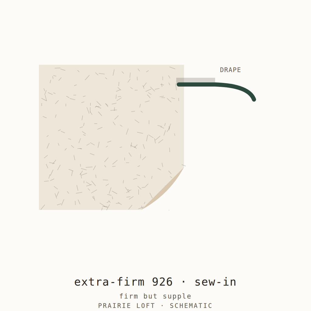 Pellon interfacing swatch — surface texture, fusible side and drape stiffness test