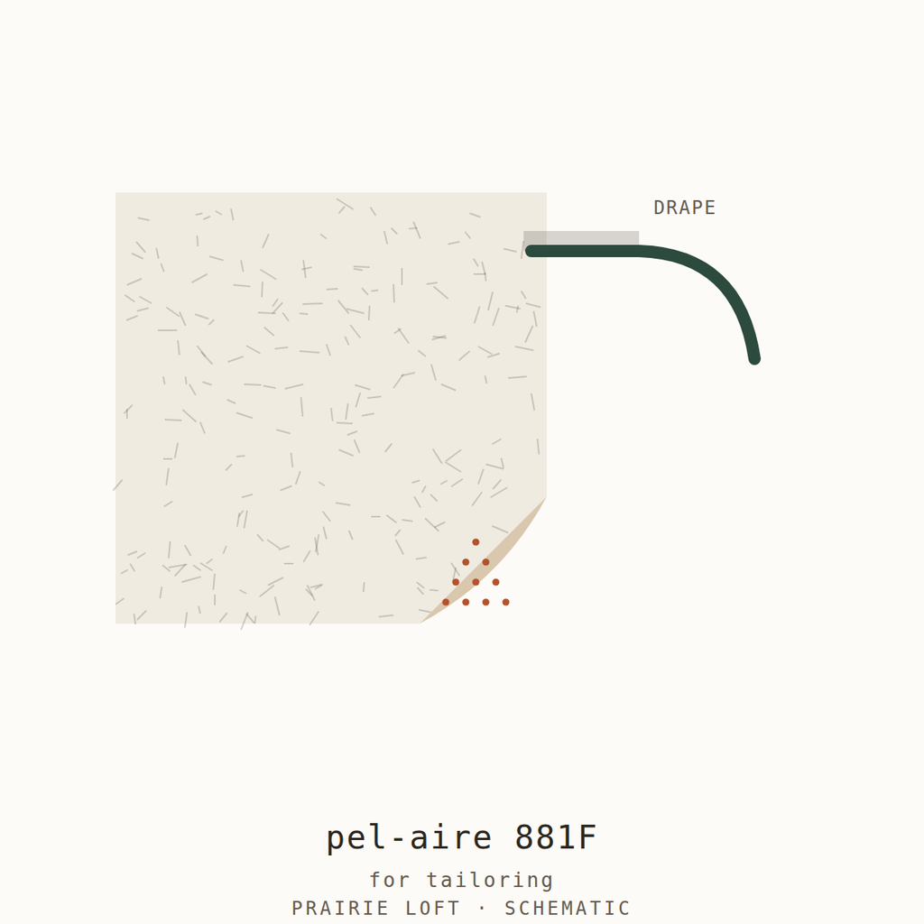 Pellon interfacing swatch — surface texture, fusible side and drape stiffness test