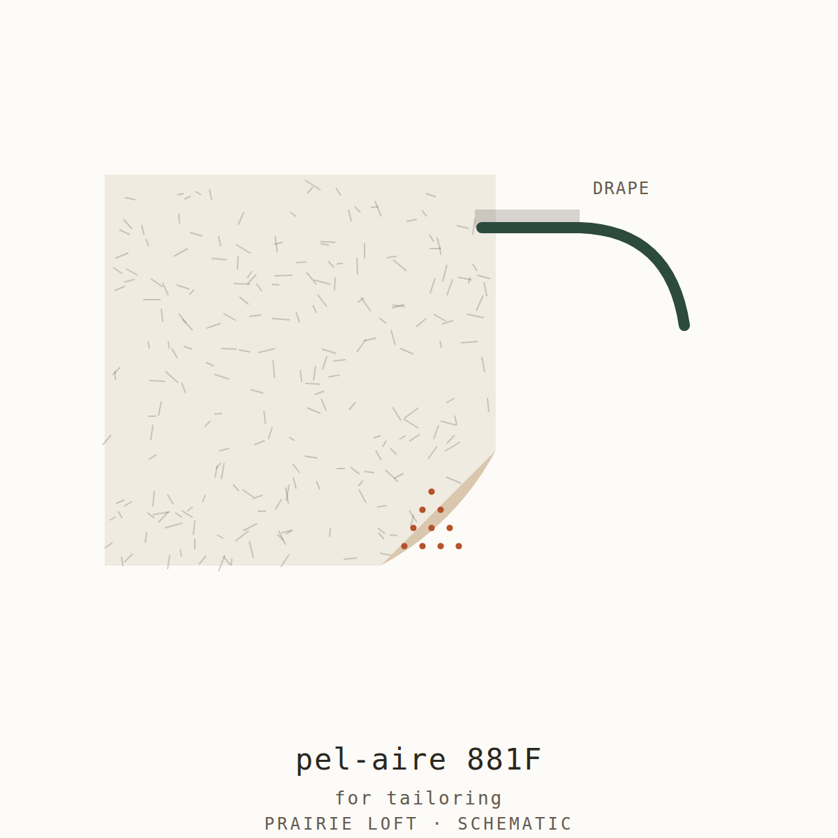 Pellon interfacing swatch — surface texture, fusible side and drape stiffness test