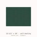 Schematic drawing of a 23-1/2 by 18 inch self-healing cutting mat, drawn to scale with a one-inch grid