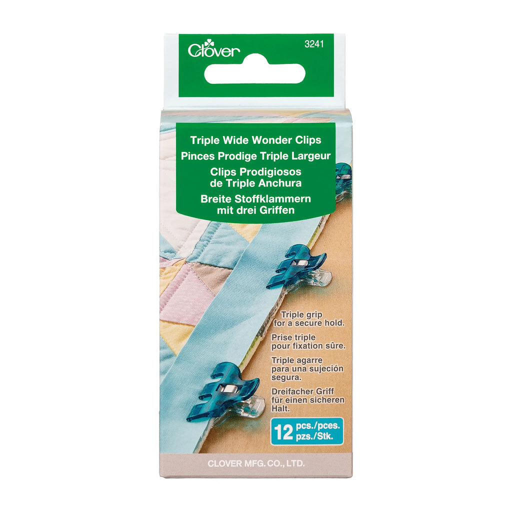 Clover Triple Wide Wonder Clips — 12 count — product photo