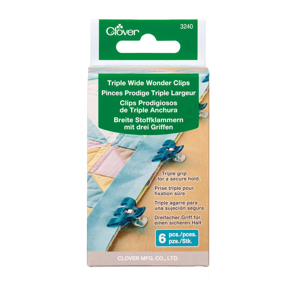 Clover Triple Wide Wonder Clips — 6 count — product photo