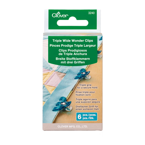 Clover Triple Wide Wonder Clips — 6 count — product photo