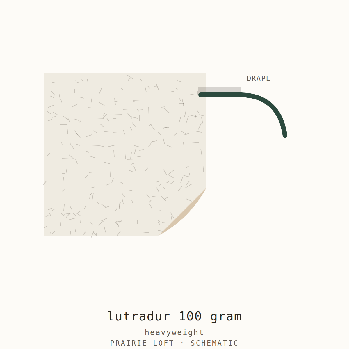 Pellon nonwoven craft swatch — surface texture and drape stiffness test
