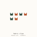 Schematic drawing of fabric binding clips