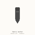 Schematic drawing of a fine-tip fabric marker