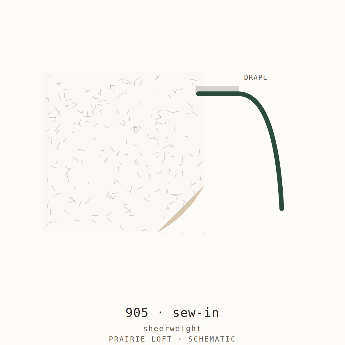 Pellon interfacing swatch — surface texture and drape stiffness test