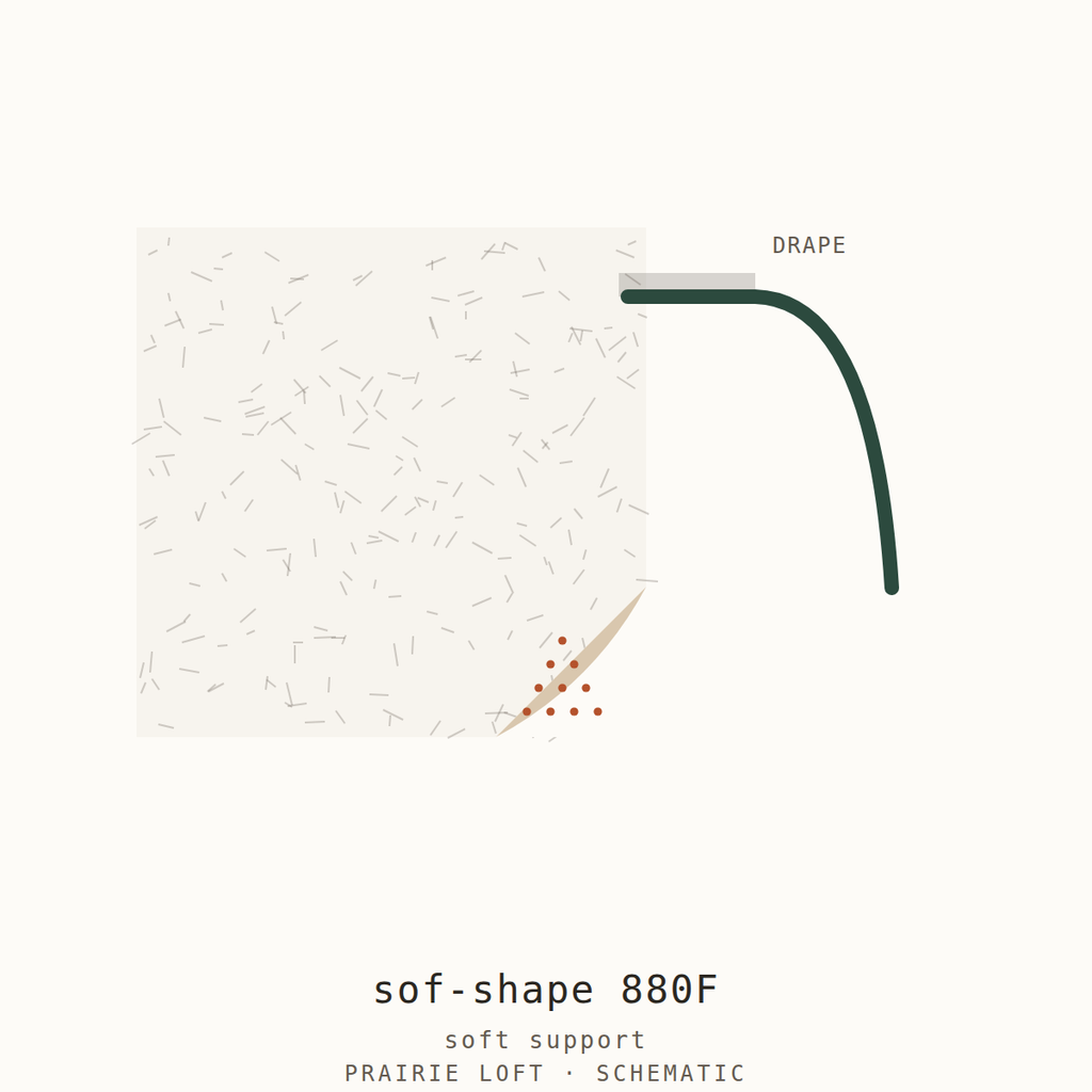 Pellon interfacing swatch — surface texture, fusible side and drape stiffness test