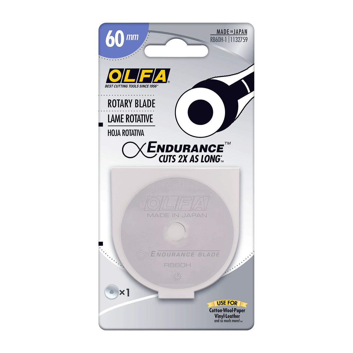 OLFA Endurance Rotary Blade — 60mm — product photo