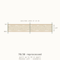 Cross-section schematic: Eco-Cotton 70/30 reprocessed cotton batting