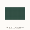 Schematic drawing of a 36 by 60 inch double sided cutting mat, drawn to scale with a one-inch grid