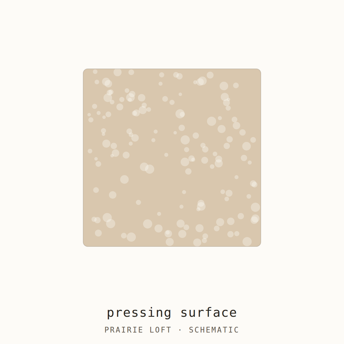Schematic drawing of a 12 by 18 inch silicone pressing mat