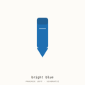 Schematic drawing of a bright blue fabric marker