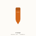 Schematic drawing of an orange fabric marker