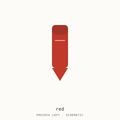 Schematic drawing of a red fabric marker