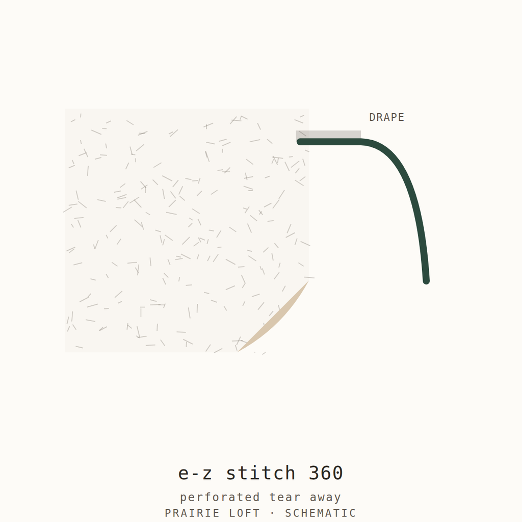 Pellon embroidery stabilizer swatch — surface texture and drape stiffness test